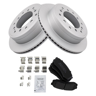 TRQ® - Rear Disc Brake Kit with Semi-Metallic Pads