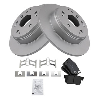 TRQ® - Rear Disc Brake Kit with Semi-Metallic Pads