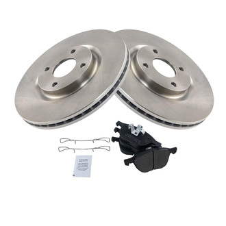 TRQ® - Front Disc Brake Kit with Semi-Metallic Pads