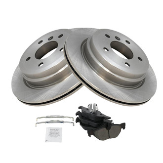 TRQ® - Rear Disc Brake Kit with Semi-Metallic Pads