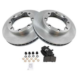 TRQ® - Front Disc Brake Kit with Semi-Metallic Pads