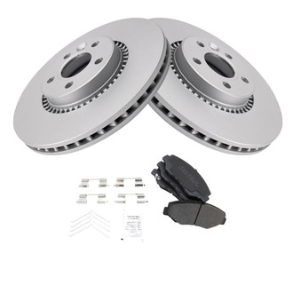 TRQ® - Front Disc Brake Kit with Semi-Metallic Pads