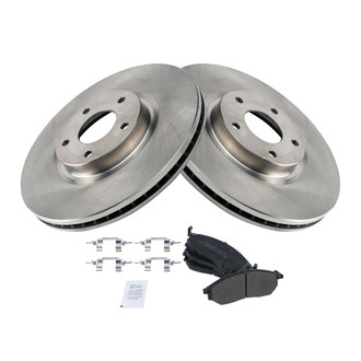 TRQ® - Front Disc Brake Kit with Semi-Metallic Pads