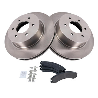 TRQ® - Front Disc Brake Kit with Semi-Metallic Pads