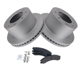 TRQ® - Rear Disc Brake Kit with Semi-Metallic Pads