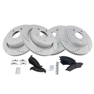 TRQ® - Performance Semi-Metallic Front and Rear Brake Kit