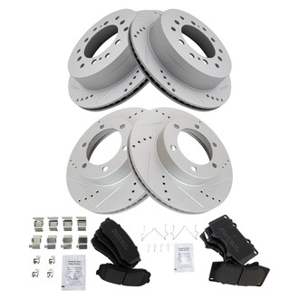TRQ® - Performance Semi-Metallic Front and Rear Brake Kit