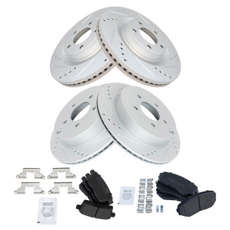 TRQ® - Performance Semi-Metallic Front and Rear Brake Kit