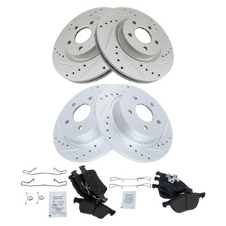 TRQ® - Performance Semi-Metallic Front and Rear Brake Kit