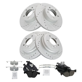 TRQ® - Performance Semi-Metallic Front and Rear Brake Kit