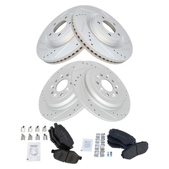 TRQ® - Performance Semi-Metallic Front and Rear Brake Kit
