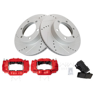 TRQ® - Performance Semi-Metallic Front Brake Kit with Calipers