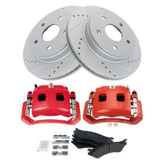TRQ® - Performance Semi-Metallic Brake Kit with Calipers