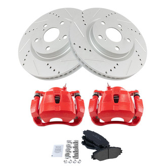 TRQ® - Performance Semi-Metallic Brake Kit with Calipers