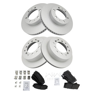 TRQ® - Front and Rear Disc Brake Kit with Semi-Metallic Pads