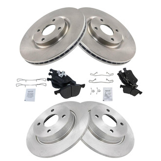 TRQ® - Disc Brake Kit with Semi-Metallic Pads
