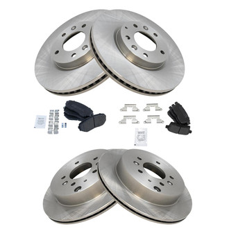 TRQ® - Disc Brake Kit with Semi-Metallic Pads