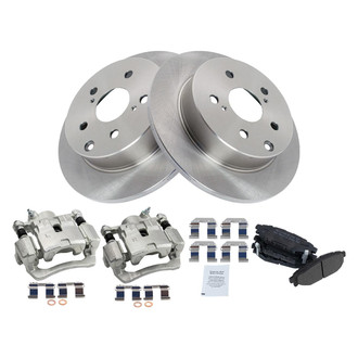 TRQ® - Rear Disc Brake Kit with Semi-Metallic Pads and Calipers