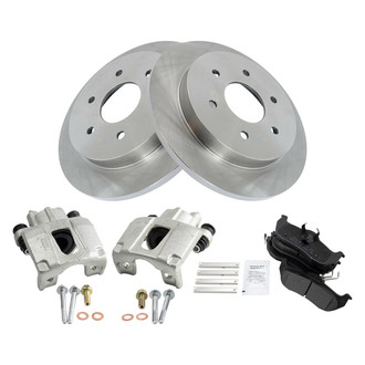 TRQ® - Rear Disc Brake Kit with Semi-Metallic Pads and Calipers