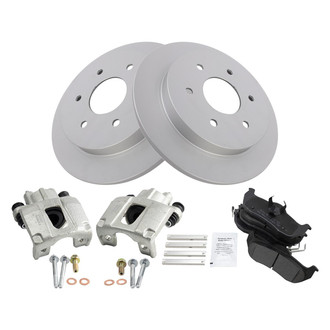 TRQ® - Rear Disc Brake Kit with Semi-Metallic Pads and Calipers