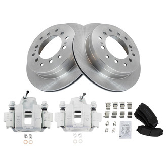TRQ® - Rear Disc Brake Kit with Semi-Metallic Pads and Calipers