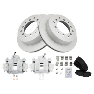TRQ® - Rear Disc Brake Kit with Semi-Metallic Pads and Calipers