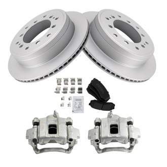 TRQ® - Rear Disc Brake Kit with Semi-Metallic Pads and Calipers