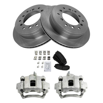 TRQ® - Rear Disc Brake Kit with Semi-Metallic Pads and Calipers
