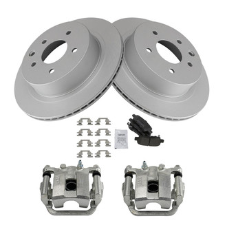 TRQ® - Rear Disc Brake Kit with Semi-Metallic Pads and Calipers