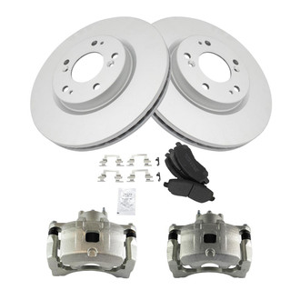TRQ® - Disc Brake Kit with Semi-Metallic Pads and Calipers