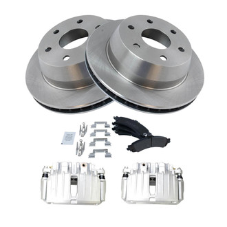 TRQ® - Rear Disc Brake Kit with Semi-Metallic Pads and Calipers