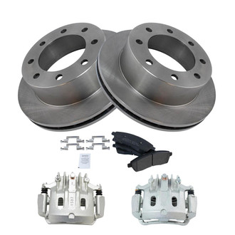 TRQ® - Rear Disc Brake Kit with Semi-Metallic Pads and Calipers