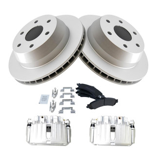 TRQ® - Rear Disc Brake Kit with Semi-Metallic Pads and Calipers