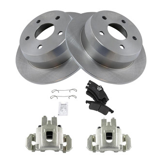 TRQ® - Rear Disc Brake Kit with Semi-Metallic Pads and Calipers