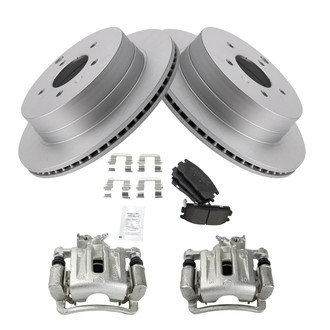 TRQ® - Rear Disc Brake Kit with Semi-Metallic Pads and Calipers