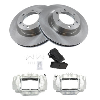 TRQ® - Front Disc Brake Kit with Semi-Metallic Pads and Calipers