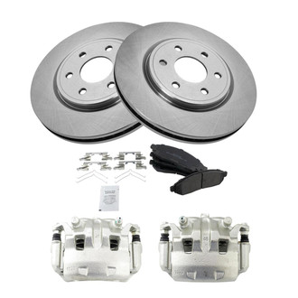 TRQ® - Front Disc Brake Kit with Semi-Metallic Pads and Calipers