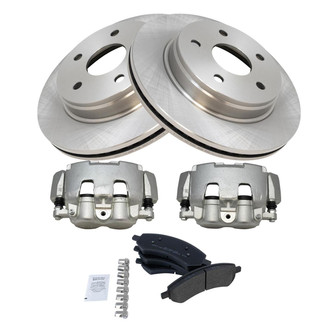 TRQ® - Front Disc Brake Kit with Semi-Metallic Pads and Calipers