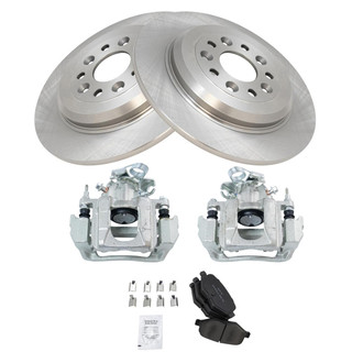 TRQ® - Rear Disc Brake Kit with Semi-Metallic Pads and Calipers