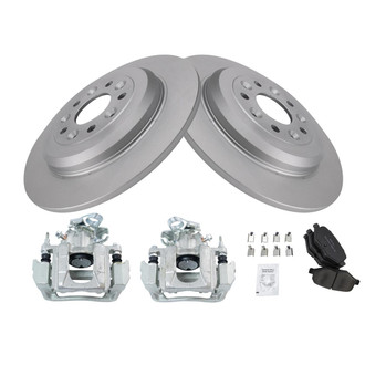 TRQ® - Rear Disc Brake Kit with Semi-Metallic Pads and Calipers