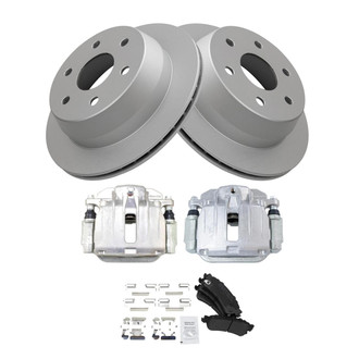 TRQ® - Rear Disc Brake Kit with Semi-Metallic Pads and Calipers