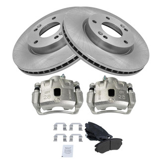 TRQ® - Front Disc Brake Kit with Semi-Metallic Pads and Calipers