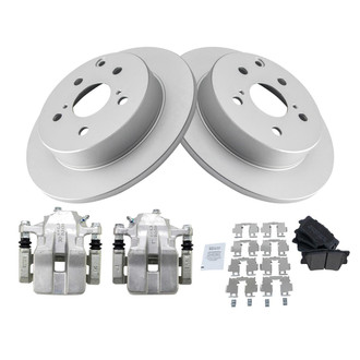 TRQ® - Rear Disc Brake Kit with Semi-Metallic Pads and Calipers