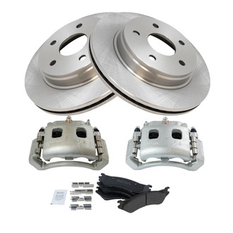 TRQ® - Front Disc Brake Kit with Semi-Metallic Pads and Calipers