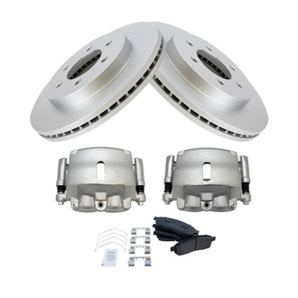 TRQ® - Front Disc Brake Kit with Semi-Metallic Pads and Calipers