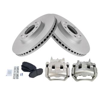TRQ® - Front Disc Brake Kit with Semi-Metallic Pads and Calipers