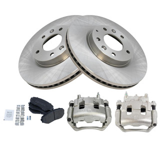 TRQ® - Front Disc Brake Kit with Semi-Metallic Pads and Calipers
