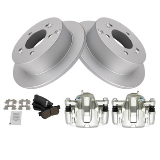 TRQ® - Rear Disc Brake Kit with Semi-Metallic Pads and Calipers