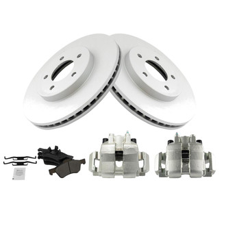 TRQ® - Front Disc Brake Kit with Semi-Metallic Pads and Calipers