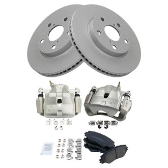 TRQ® - Front Disc Brake Kit with Semi-Metallic Pads and Calipers